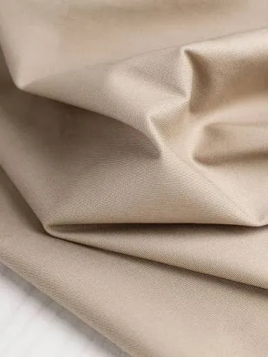 Easy-care non-iron twill fabric with wrinkle-resistant finish