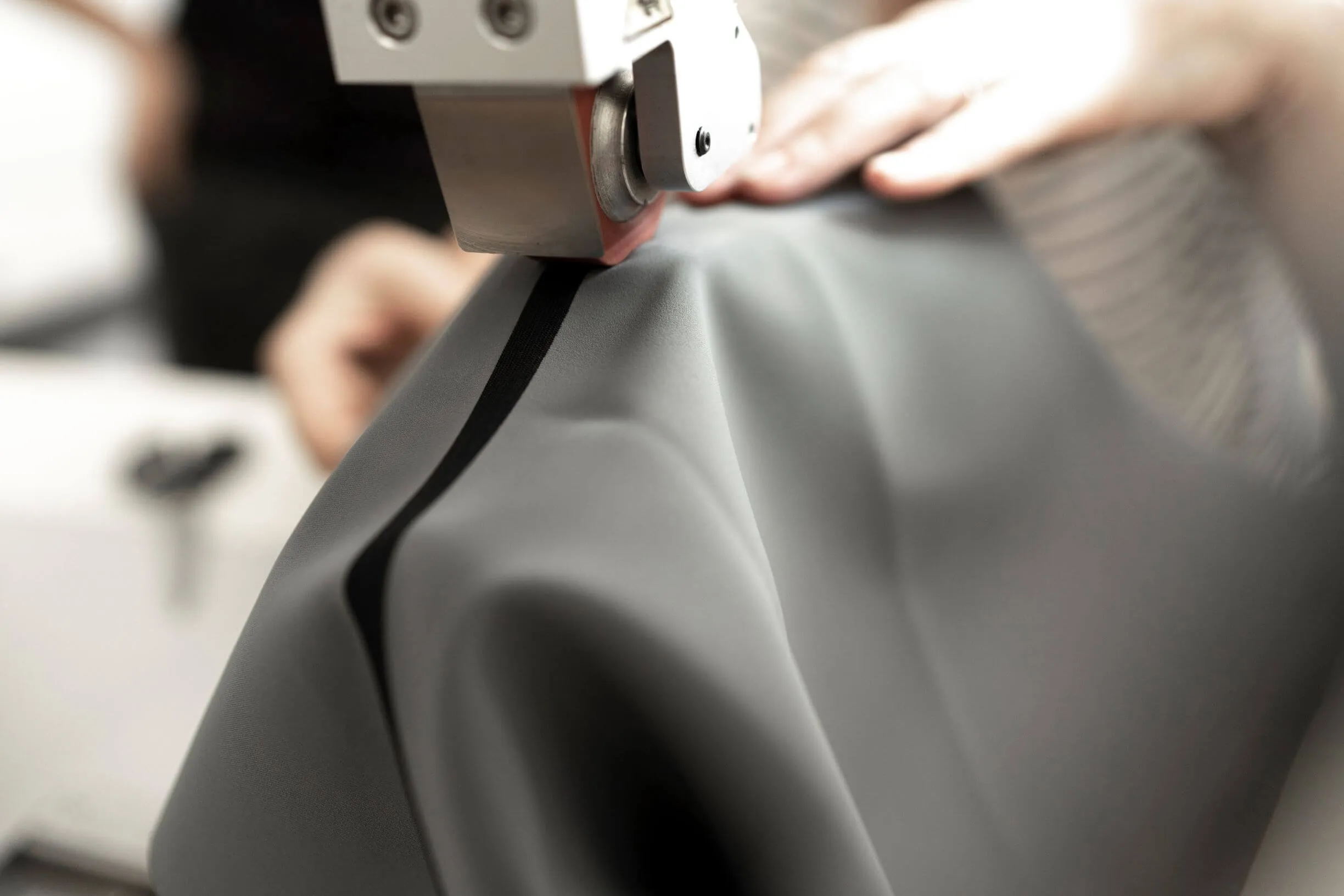 Golf apparel fabric texture and seam construction detail