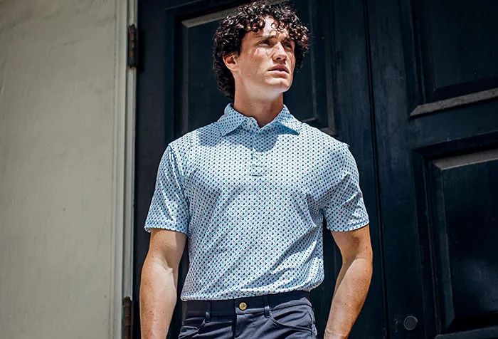 Premium golf polo with elegant collar