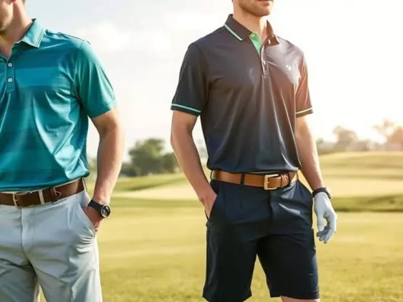 Premium golf polo with collar detail