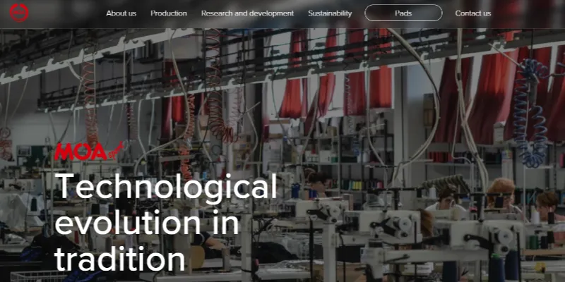 MOA Sport factory floor, the manufacturing arm behind Nalini