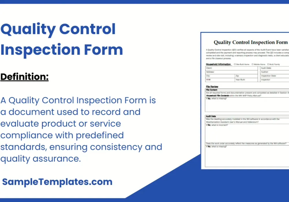 Order Samples to Verify Quality Control