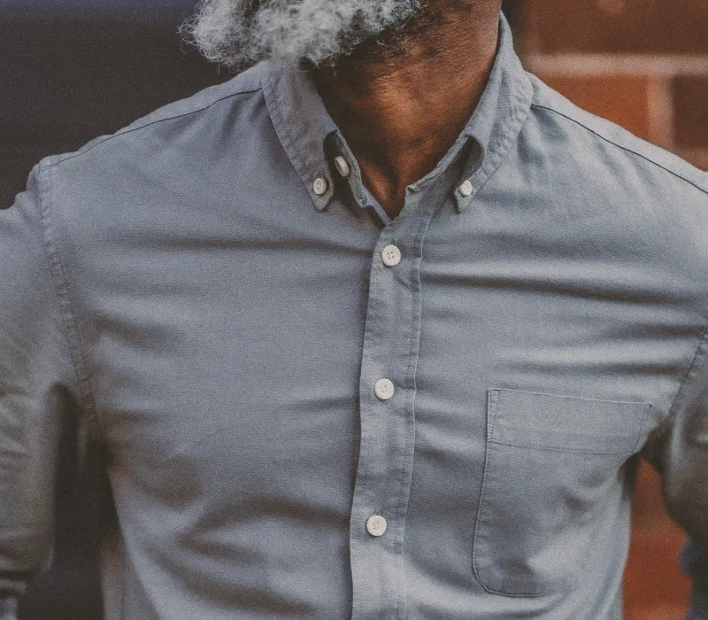 Oxford shirt with a textured basketweave cloth