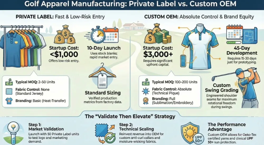 Private Label vs Custom Golf Apparel