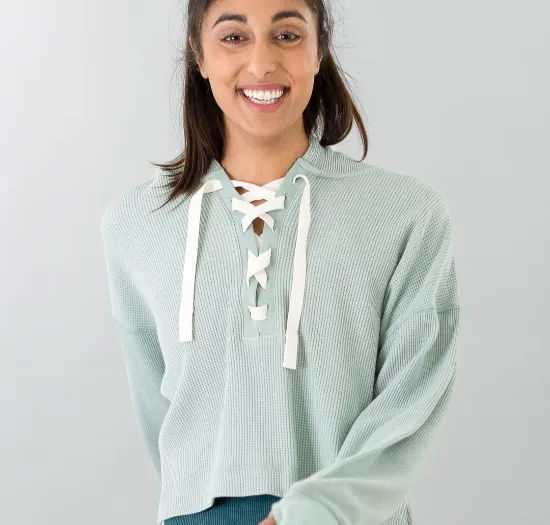 Custom yoga hoodies in oversized and cropped French terry silhouettes — studio-to-street lifestyle piece for yoga apparel brands