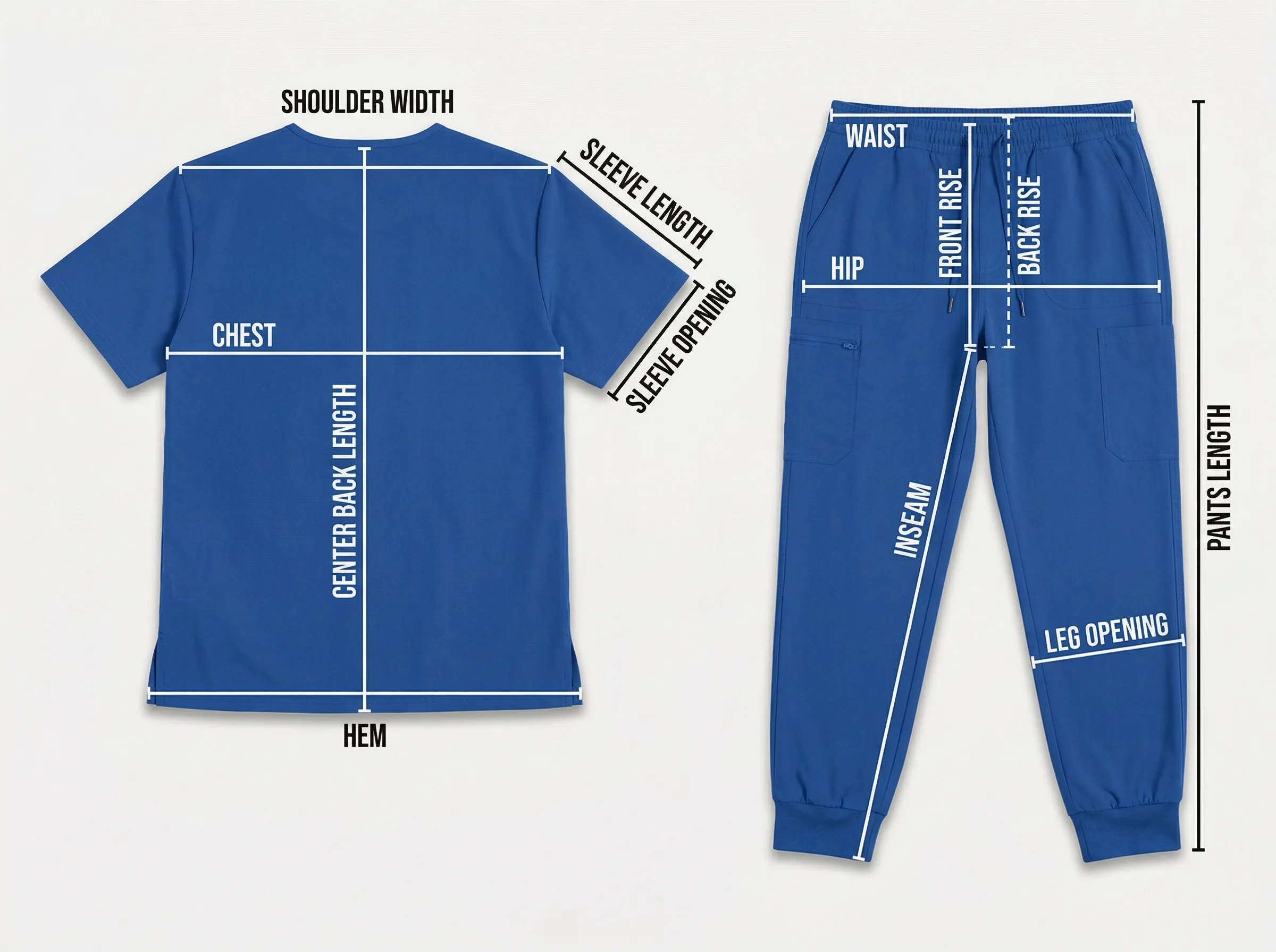 Fit and size grading guide for custom bowls apparel