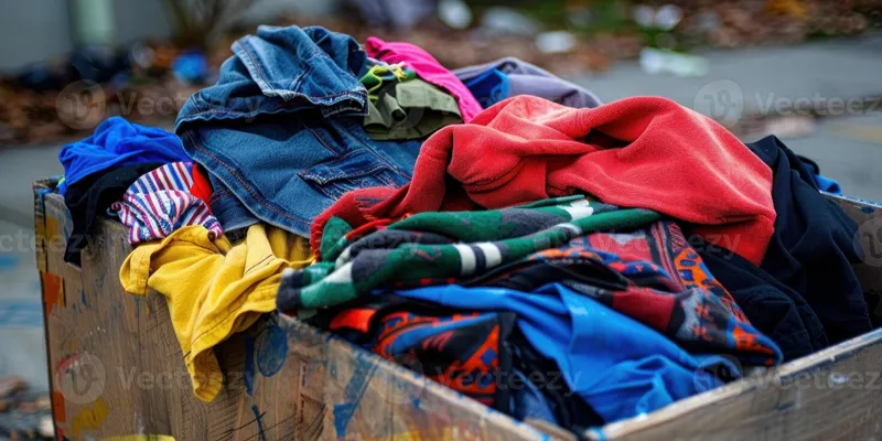 clothing Scrap bins overflow.