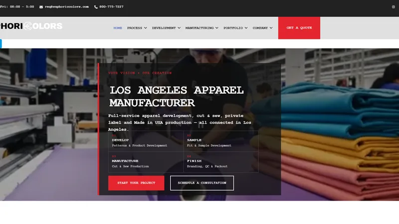Euphoric Colors homepage — custom-dyed and printed apparel