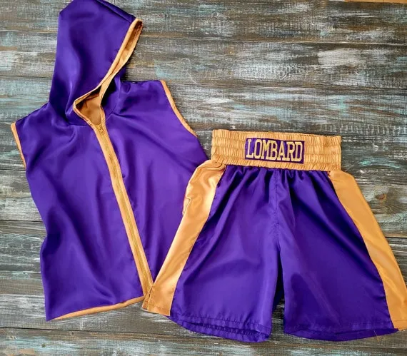 Custom waistband, cuff and hem control options for boxing apparel