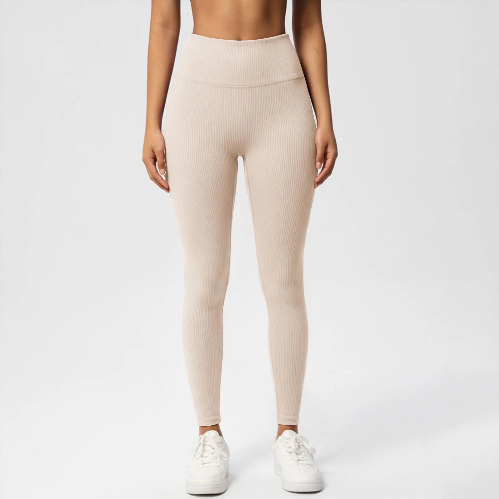 Close-up of squat-proof opaque yoga fabric showing zero transparency at maximum stretch — lab-tested opacity for yoga leggings