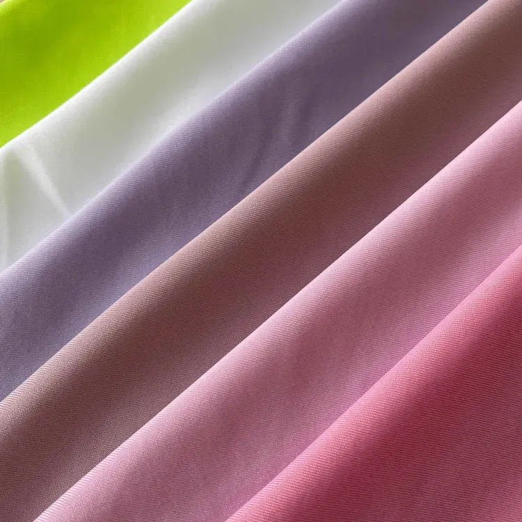Close-up of poly-spandex blend golf apparel fabric texture