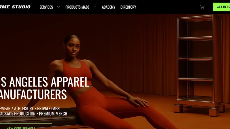 BOMME Studio homepage — Los Angeles apparel and activewear manufacturer
