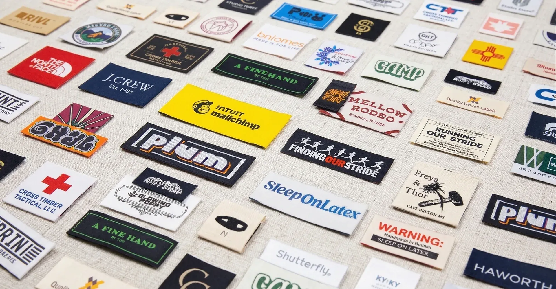 Custom woven neck labels for hiking apparel branding