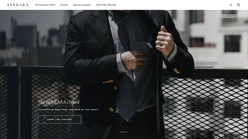 Ferrara Manufacturing homepage — premium tailored apparel made in Long Island City, New York