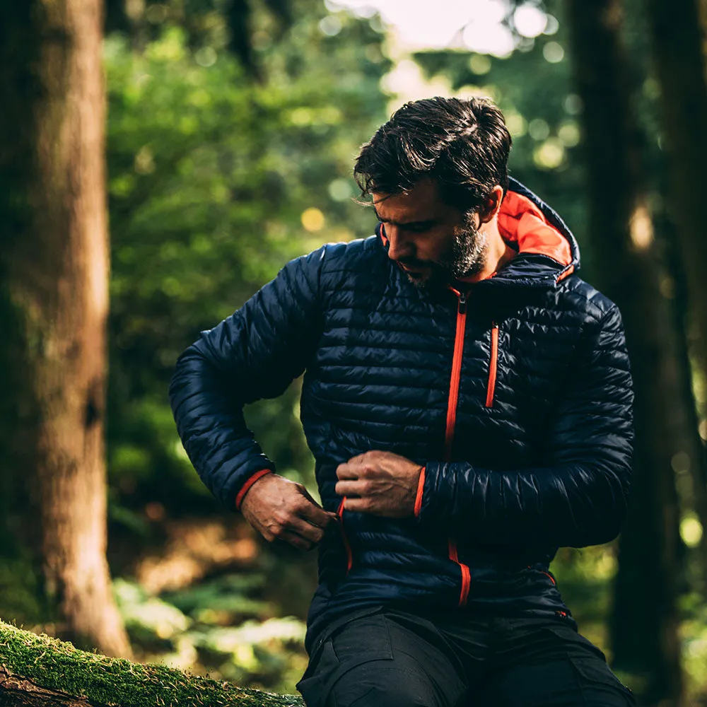 Insulated packable jacket for cold weather hiking