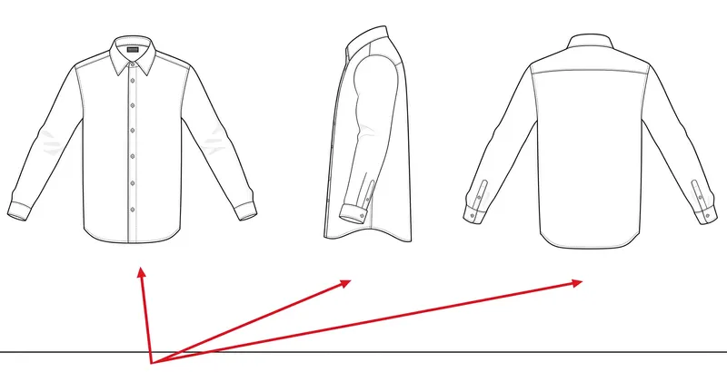 Tech pack review with measurements and construction details