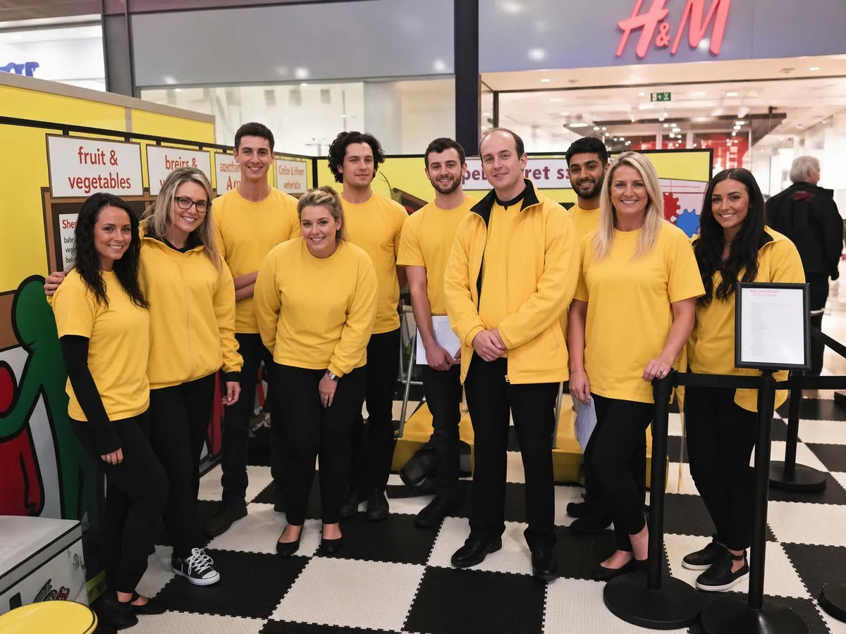 Event and promotional team wear ready before the event date