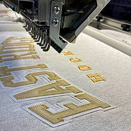 High-quality embroidery digitized for team uniform decoration
