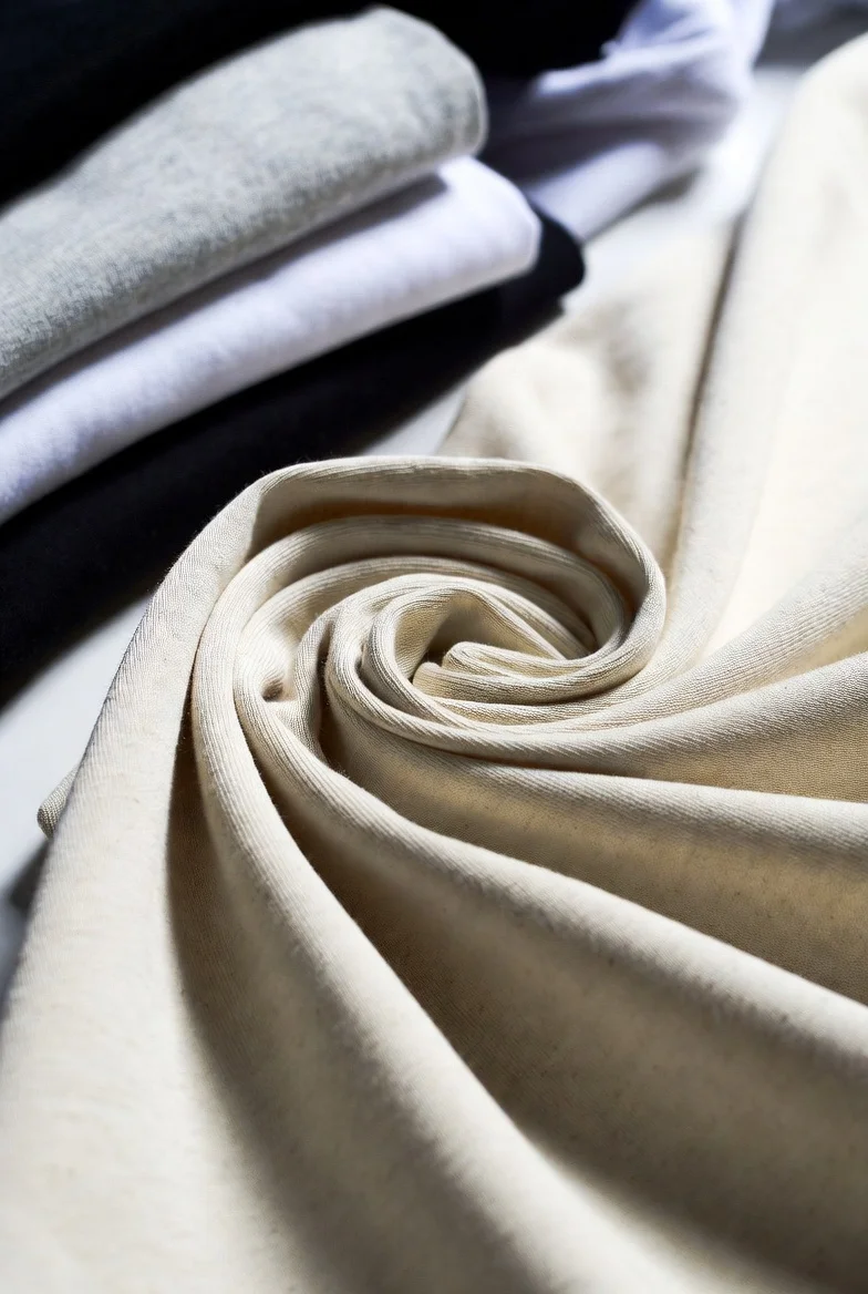 Premium cotton fabric roll at 220–280 GSM for t-shirts, streetwear, and hoodies