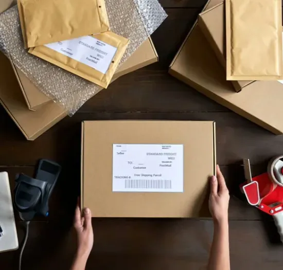 Custom sportswear packaging solutions with branded boxes and poly bags