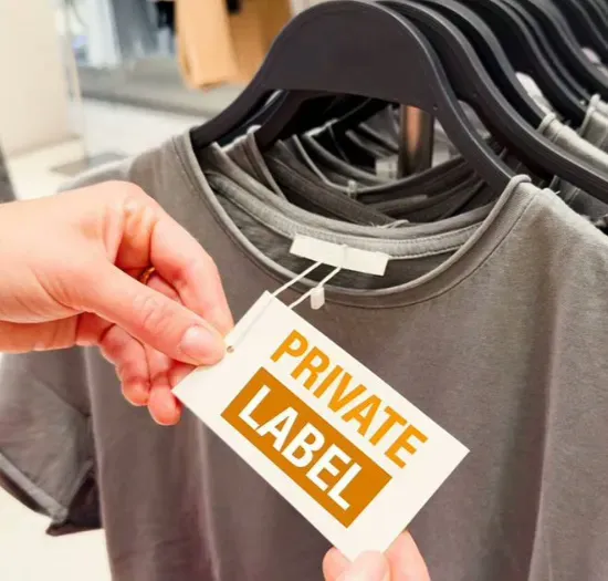 Private label sportswear manufacturing with custom branding and labels