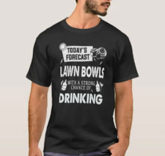 Custom bowls t-shirts with club branding for training and casual wear