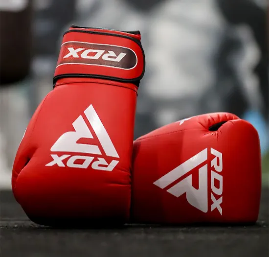 Custom boxing gloves with branded logo for gym or team