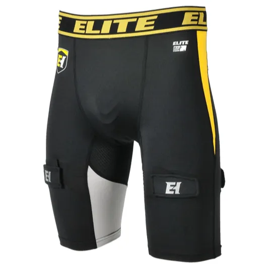 Custom ice hockey compression shorts with moisture-wicking and team logos