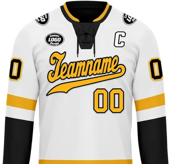 Custom ice hockey t-shirt with sublimated team graphics and performance fit