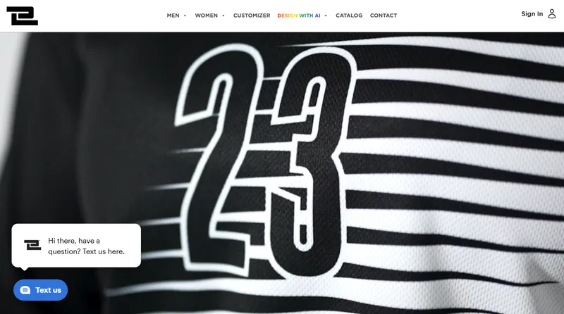 PROLOOK homepage — custom sportswear and tennis uniforms